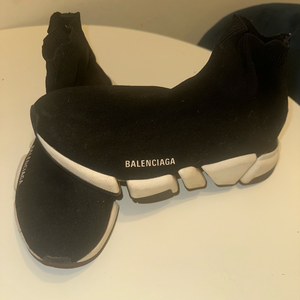 Balenciaga Black and White Women's Shoes